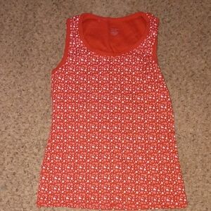 No Boundaries Red and White Patterned Tank Top